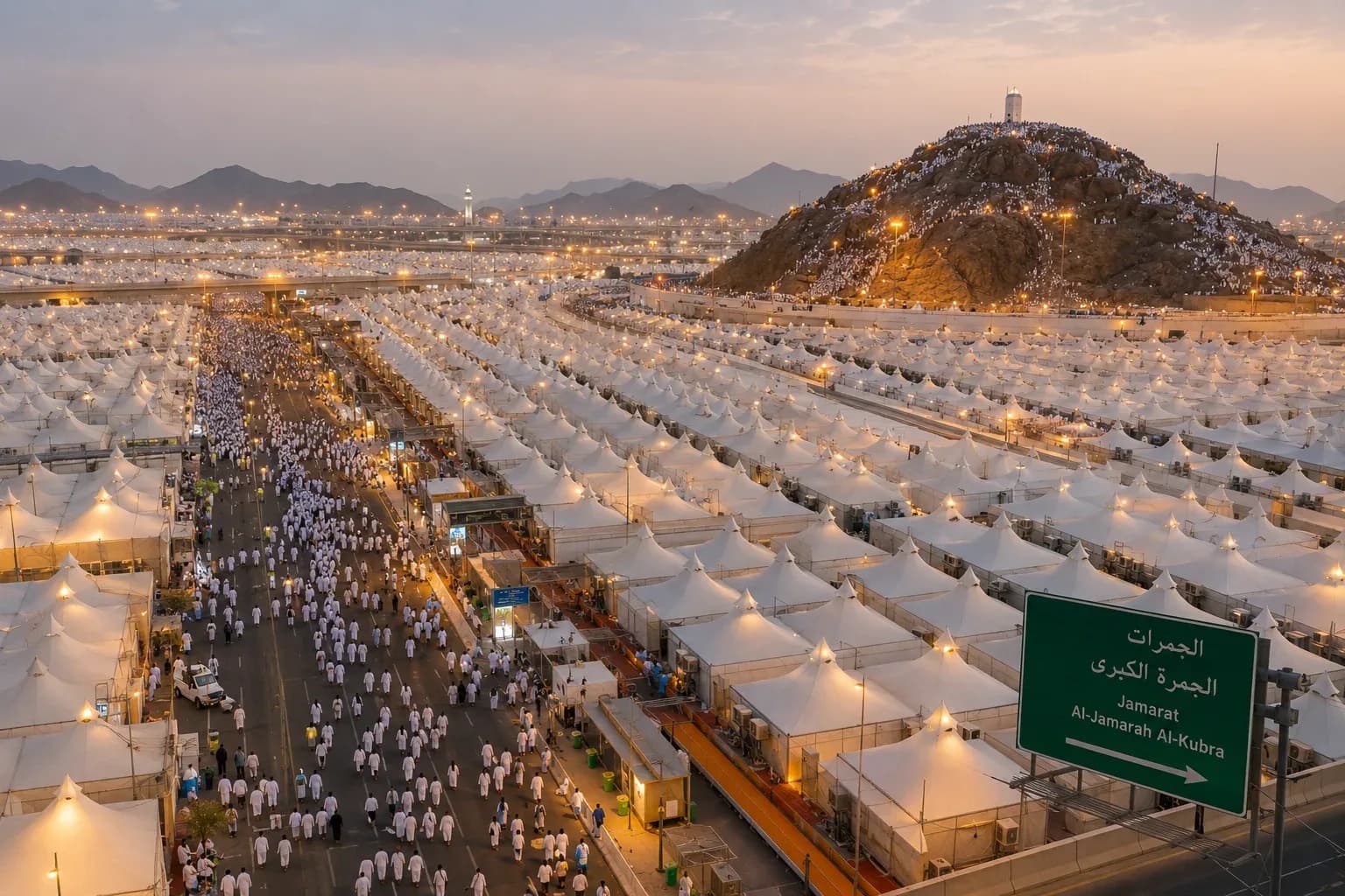 The white tent city of Mina during Hajj — the 5 days of Mina, Arafat and Muzdalifah explained